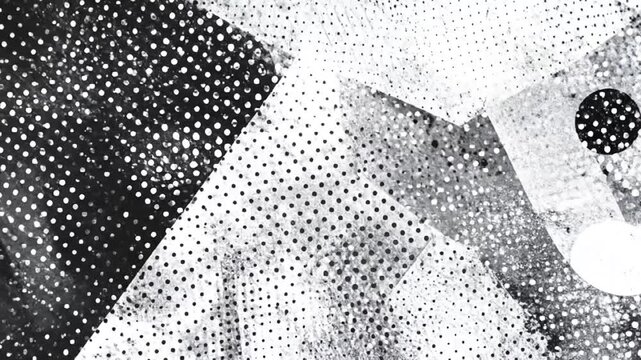 Abstract Black and White Dotted Pattern Background