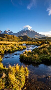 Mountain stream landscape