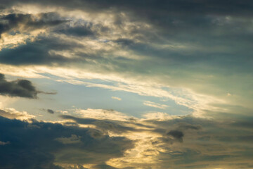 Obraz premium 夏の空 夕暮れの時の空と雲238