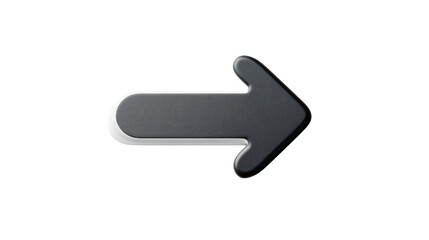 Sleek right arrow icon with modern design and subtle 3D effect