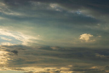 夏の空　夕暮れの時の空と雲239