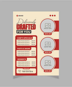 Modern food menu design template, Food flyer and Food menu template