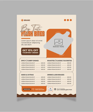 Modern food menu design template, Food flyer and Food menu template