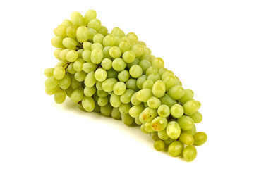 Green Grapes Bunch, isolated on white background