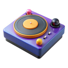 3d dj turntable mockup for music lovers and audio enthusiasts presenting vinyl records transparent background