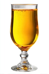 Hard Cider. Glass of Cider in White Background, Beverage Tasting Concept