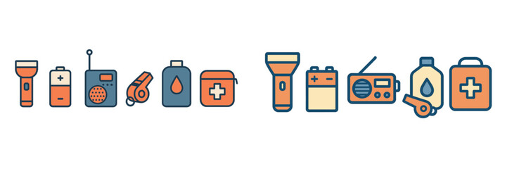 Fototapeta premium Emergency preparedness tools for disaster management needs