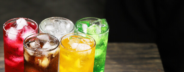 Soft drinks and fruit juice mixed with soda high in sugar have a negative effect on physical health. 