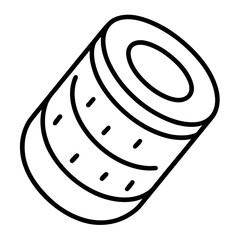 Cork icon line art design. Cork icon template.