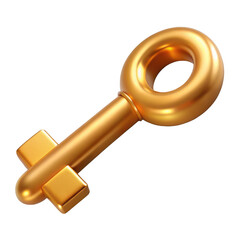 The golden key to success unlock opportunities and achieve goals with this symbol transparent background