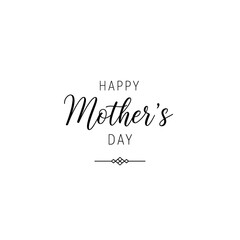 Fototapeta premium Elegant calligraphy design celebrating happy mother's day with a decorative divider