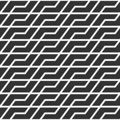 Abstract seamless vector geometric pattern. Black isolated segments geometric background. Flat design pattern. Black and white stylish texture. Repeating geometric tiles pattern.