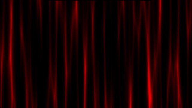 Red curtain waves motion graphics with plain black background