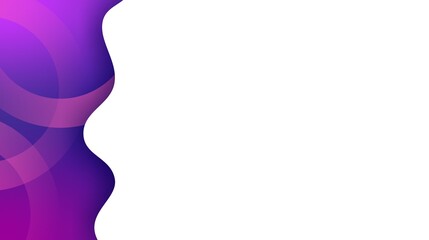 Dynamic modern background with a fluid purple and pink gradient wave on the side. Features a clean white copy space, perfect for creative presentations, apps, and website design