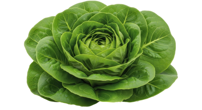 Isolated Butterhead Lettuce Head