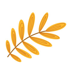 flat simple aligned green and yellow leaves vector clipart autumn spring summer isolated on transparent background