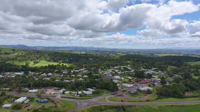 Aerial footage of Milla Milla Queensland Australia
