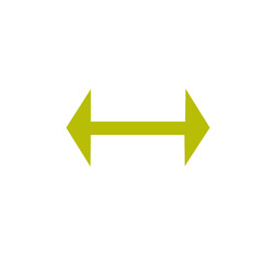 two way vector arrow right left icon on white background