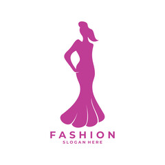 Fashion women logo design vector template