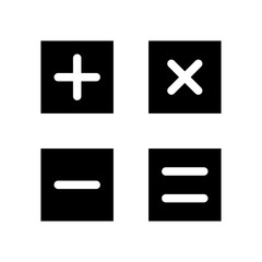 Obraz premium calculating glyph icon