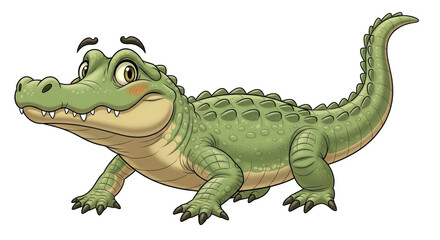Isolated Alligator Cartoon
