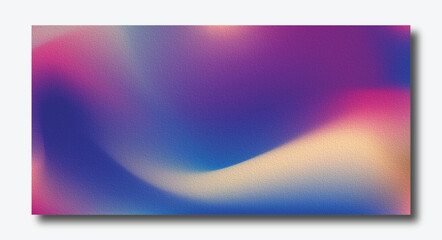 Abstract blurred multicolored gradient fluid vector background design wallpaper template with noise grainy texture, dynamic color, waves, and blend. Futuristic modern backdrop design for business.