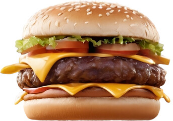 big hamburger isolated