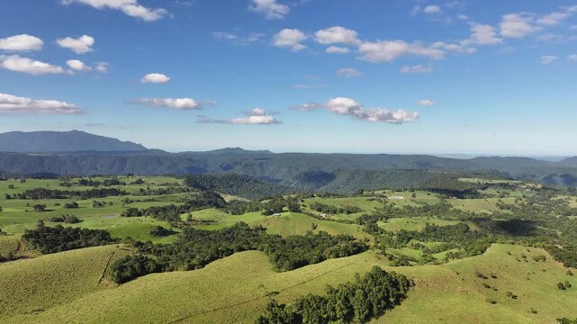 Aerial footage of Milla Milla Queensland Australia