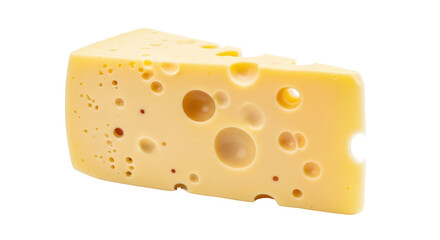 Isolated Piece of Swiss Cheese