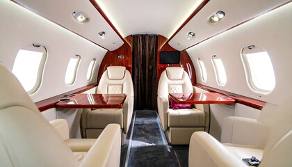 Luxurious private jet interior (2)