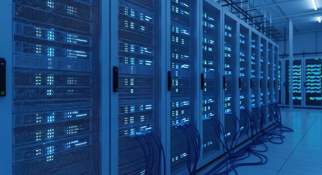 Secure data servers running in a modern data center providing reliable IT solutions