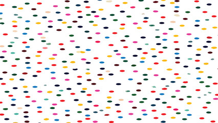  white background filled with numerous scattered colorful oval shapes in various colors.