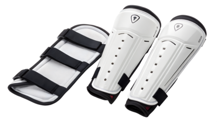 Set of sports shin guards and leg protector isolated on transparent background transparent background png