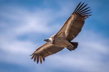 Obraz premium Philadelphia Blue Sky. Majestic Eagle Flying in Suburban Sky