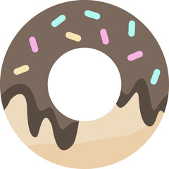 chocolate donut vector illustration