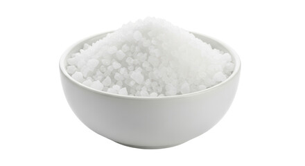 Isolated sea salt in bowl