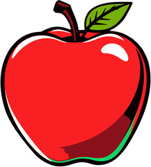 red apple vector illustration