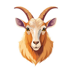 Striking Scimitar Horned Oryx Illustration Featuring Graceful Horns and Elegant Head Design