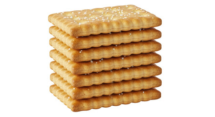 Isolated Pile of Crackers