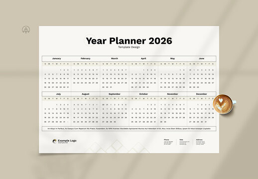 Year Planner 2026 Template
