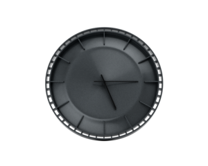 A Modern Charcoal Black Wall Clock 05 15 Five Fifteen 5 15 For Modern Interiors 3D Illustration