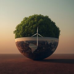 lonely tree on the beach