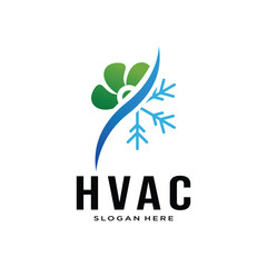 Fototapeta premium HVAC Logo Air Conditioning and Heating Services