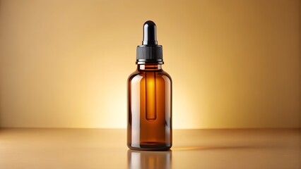 Amber glass dropper bottle for cosmetic serum