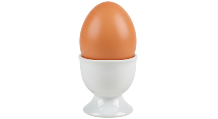 Isolated Boiled Egg in Eggcup