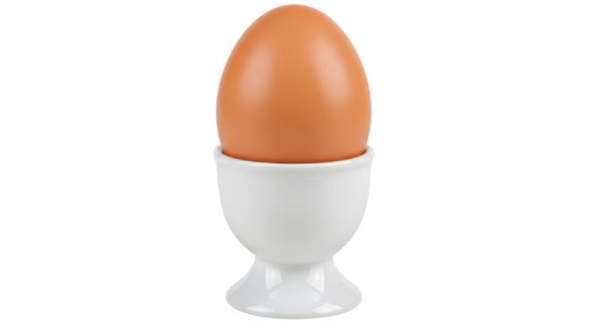 Isolated Boiled Egg in Eggcup