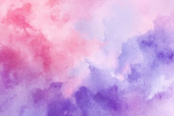 Fototapeta premium Pink and purple illustration watercolor background.