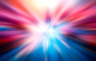 Abstract bokeh image of vibrant light rays radiating outward, creating a dynamic and energetic effect.