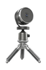 Gray webcam on a small tripod