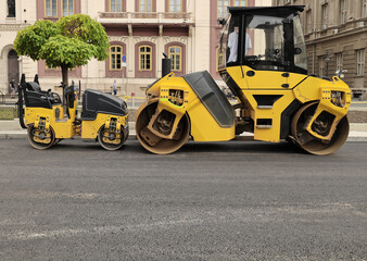 2 two small and big large Heavy Tandem Rollers Articulated Steered Stool-steered tandem roller Light articulated tandem roller BELGRADE, SERBIA